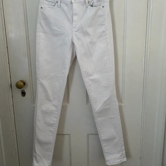 Women's Gap White Denim Straight Jeans, Size 25R - Picture 1 of 5